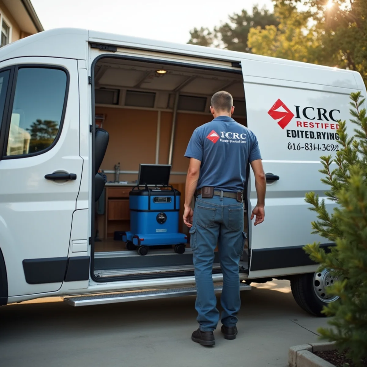 IICRC-certified crew arriving on-site at a Daly City home for water damage restoration