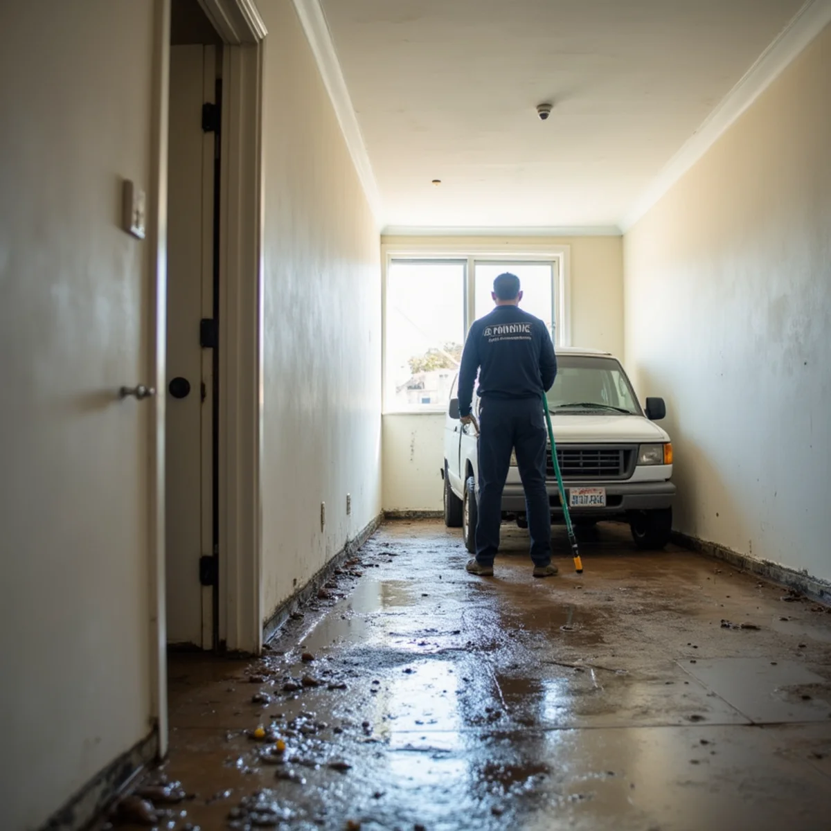 Water damage restoration in a Daly City apartment building