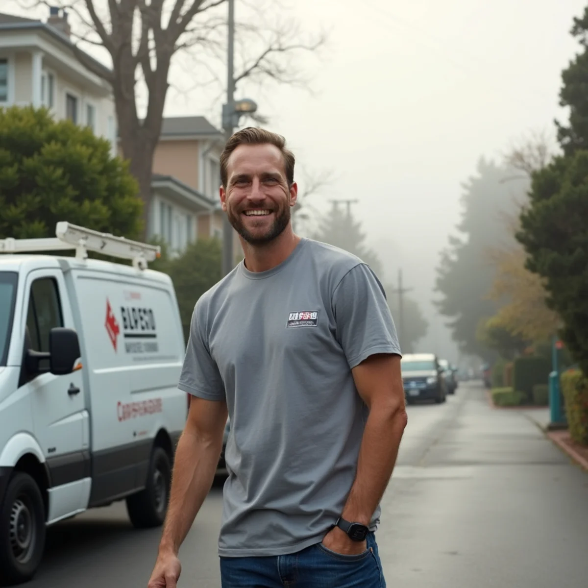 Residential street in Brisbane, CA served by Water Damage Daly City