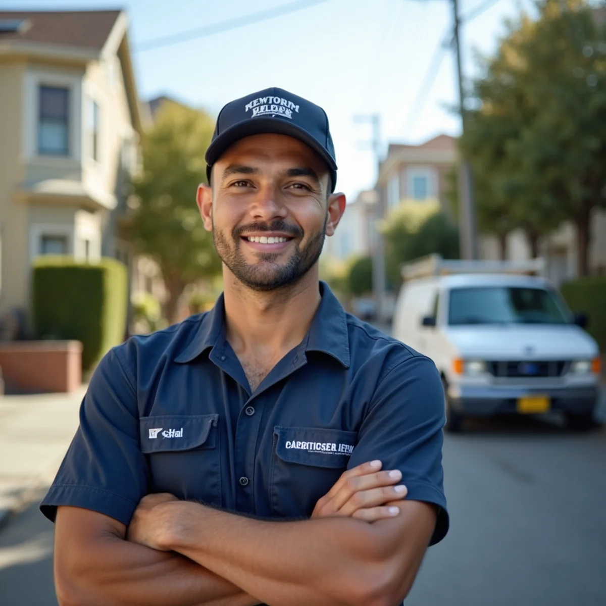 Water damage restoration crew in the Crocker-Amazon neighborhood of San Francisco