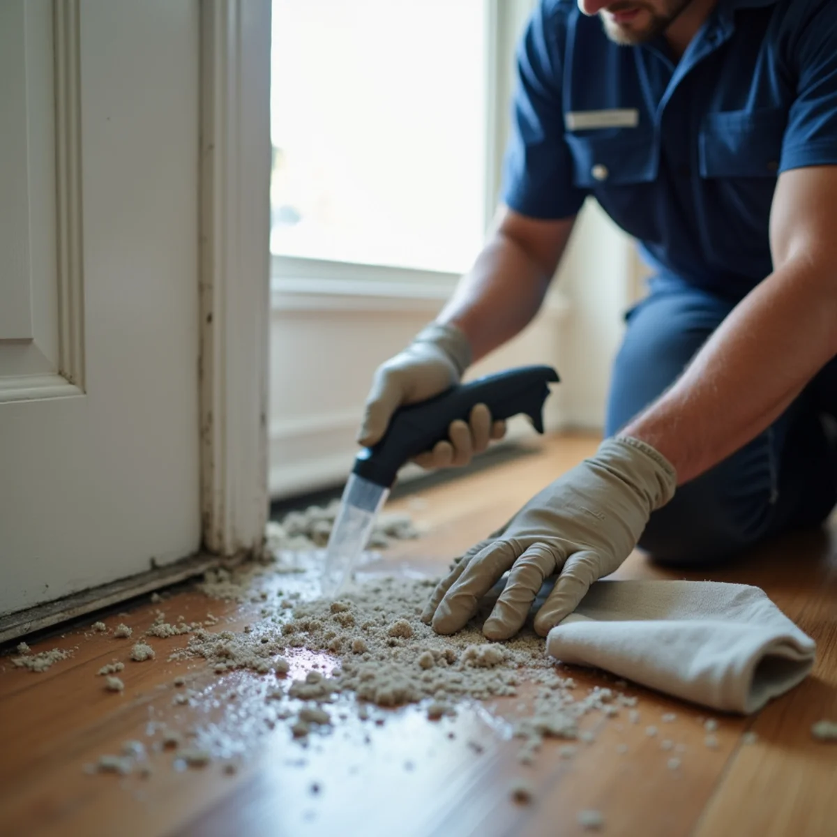 Mold Inspection & Testing in progress by an IICRC-certified technician in a Daly City, CA home