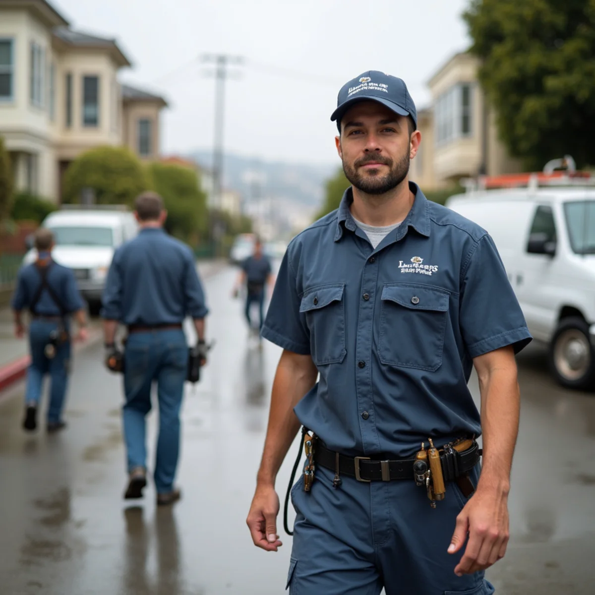 Water damage restoration crew in the Oceanview neighborhood of San Francisco