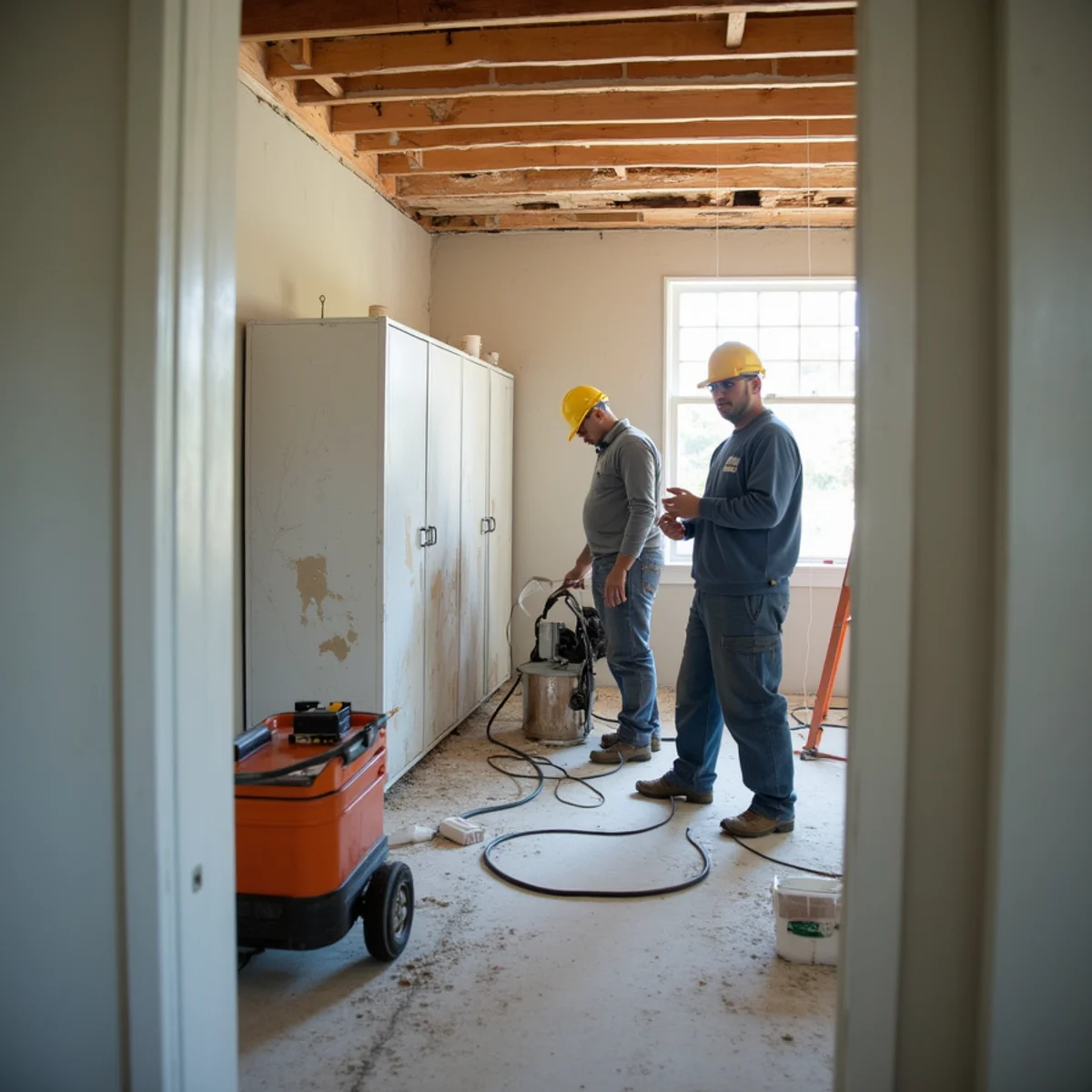 Reconstruction and rebuild work after water damage in a Daly City home