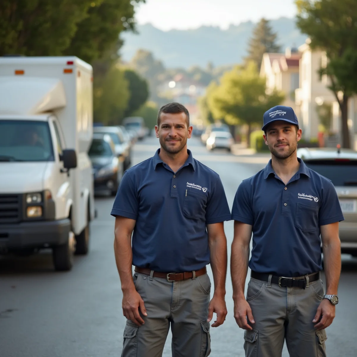 Water damage restoration crew in a Redwood City, CA neighborhood