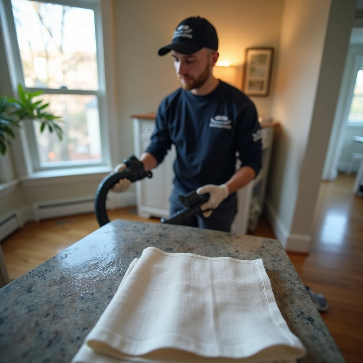Residential Water Damage Restoration in progress by an IICRC-certified technician in a Daly City, CA home