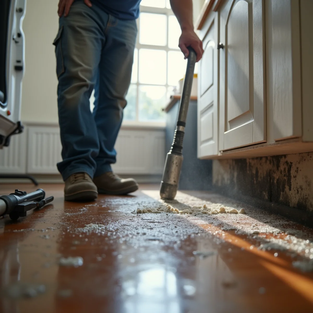 Restaurant & Retail Water Damage in progress by an IICRC-certified technician in a Daly City, CA home