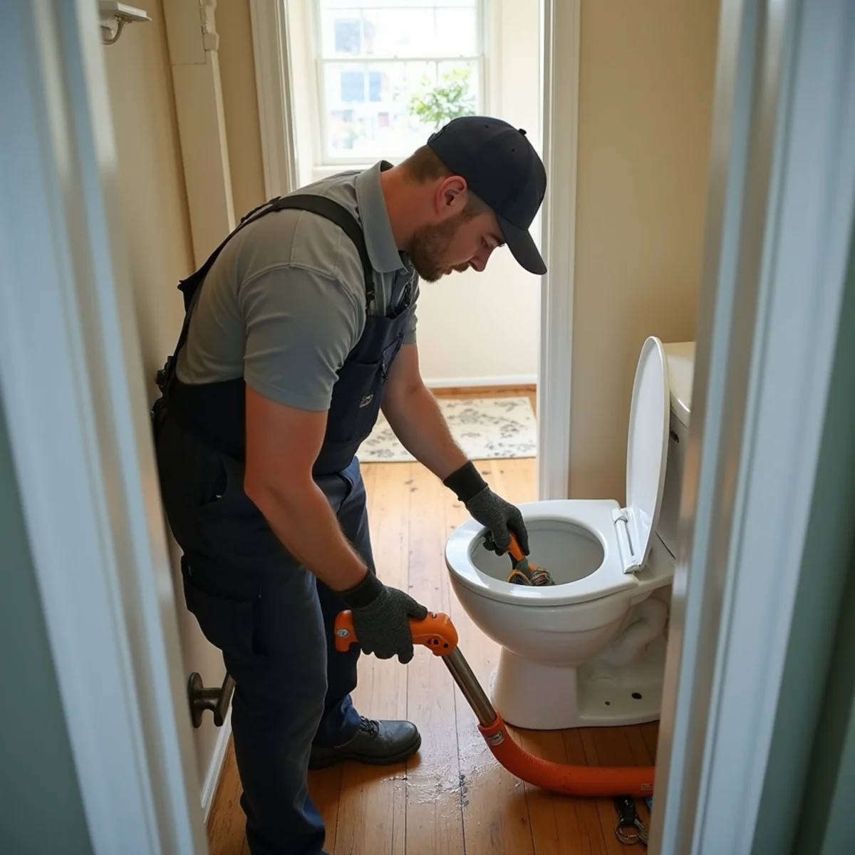 Toilet Overflow & Sewage Backup Cleanup in progress by an IICRC-certified technician in a Daly City, CA home