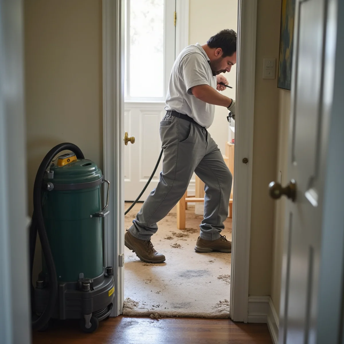 Water Damage Assessment & Estimate in progress by an IICRC-certified technician in a Daly City, CA home