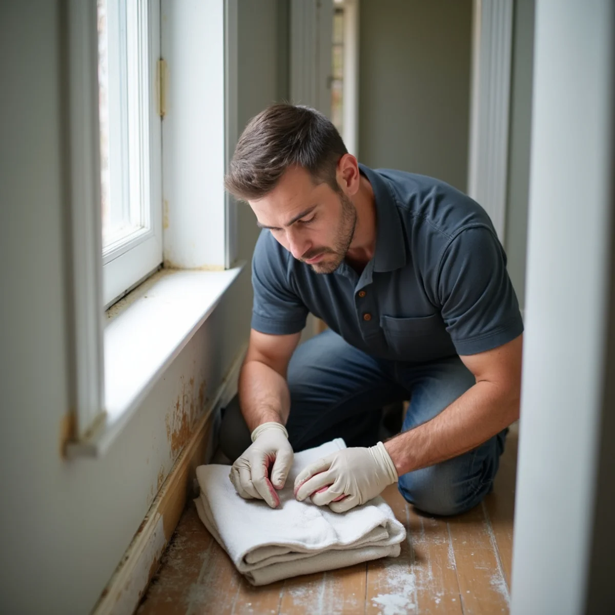 Water Damage Repair in progress by an IICRC-certified technician in a Daly City, CA home